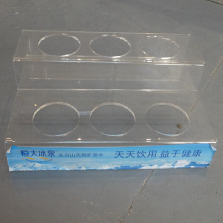 東莞亞克力廠家 亞克力展示架 梯形礦泉水展示架 有機(jī)玻璃展示架