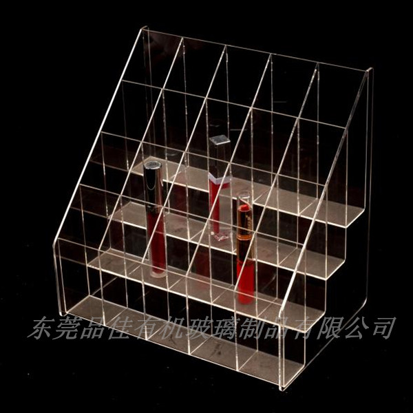 透明亞克力展示架 梯形亞克力口紅展示架 定制亞克力化妝品收